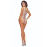 Passion - Bs114 Bodystocking Blanc Grille